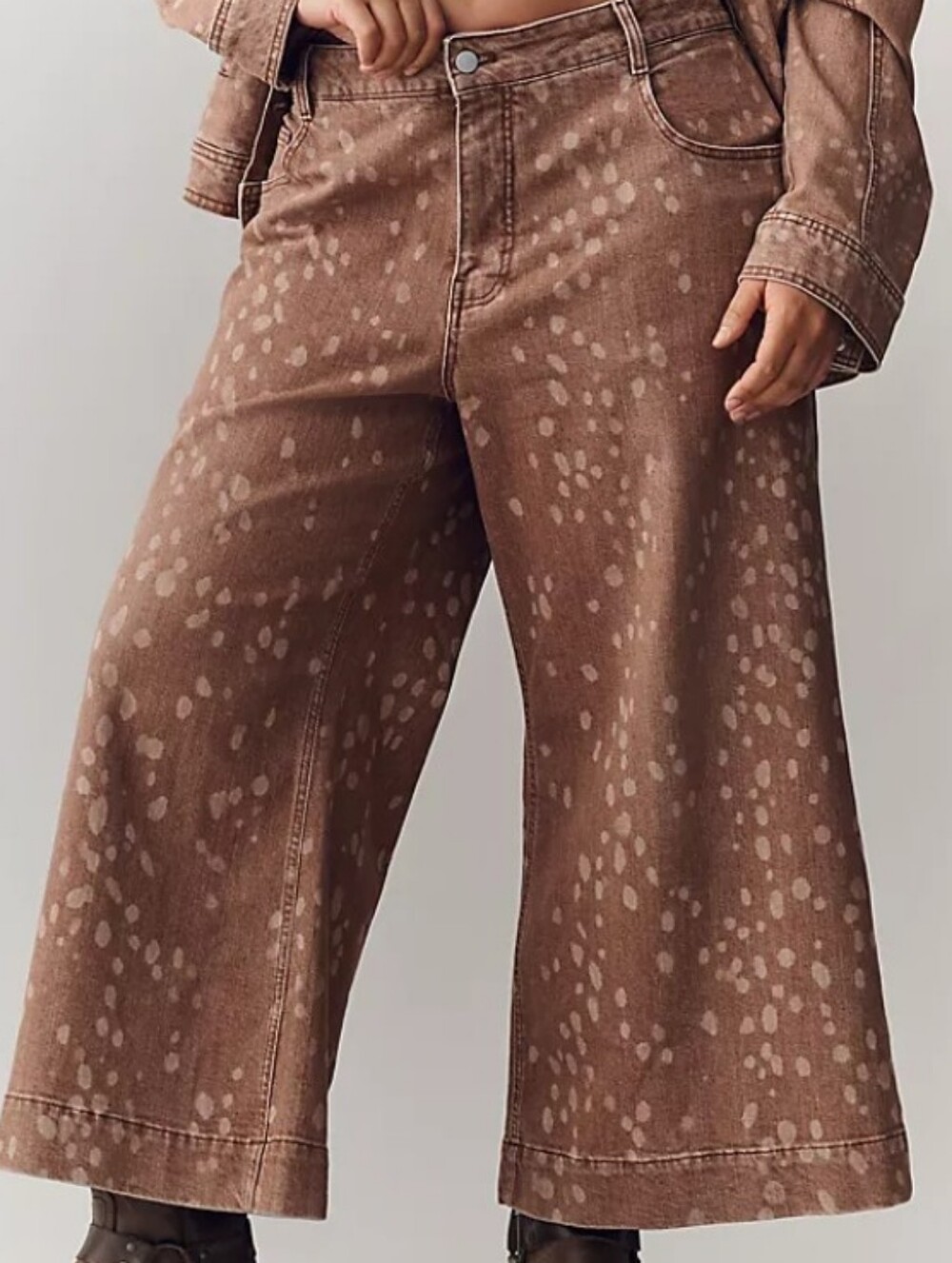 Anthropologie ($178) Pilcro Oh Deer High-Rise Wide-Leg Jeans NWT Size 30 - Picture 1 of 10